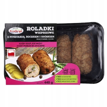 Roladka mięsna z musztardą, boczkiem i ogórkiem Szubryt 440 g