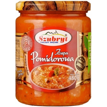 Zupa pomidorowa z ryżem i mięsem drobiowym Szubryt 480 g
